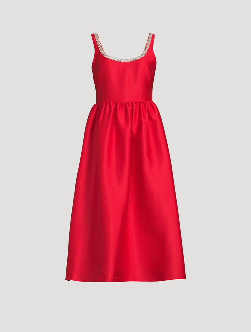 SELF-PORTRAIT Embellished Taffeta Midi Dress | Holt Renfrew