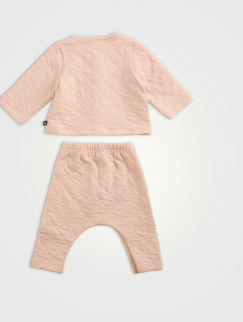 Two-Piece Quilted Tube Knit Set