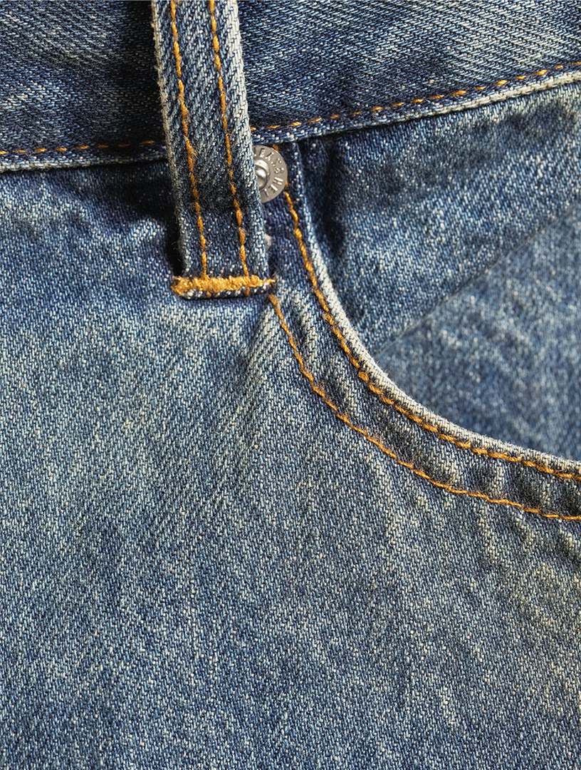 Painted Wide-Leg Jeans