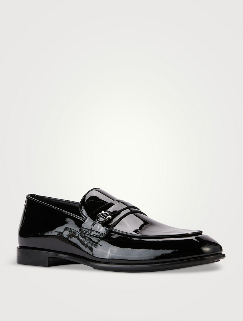 Desio Gancini Ornament Patent Leather Loafers