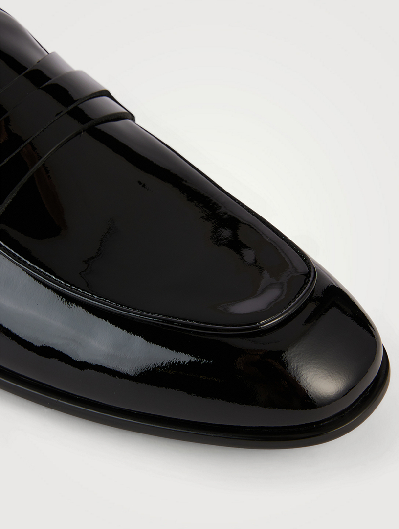 Desio Gancini Ornament Patent Leather Loafers