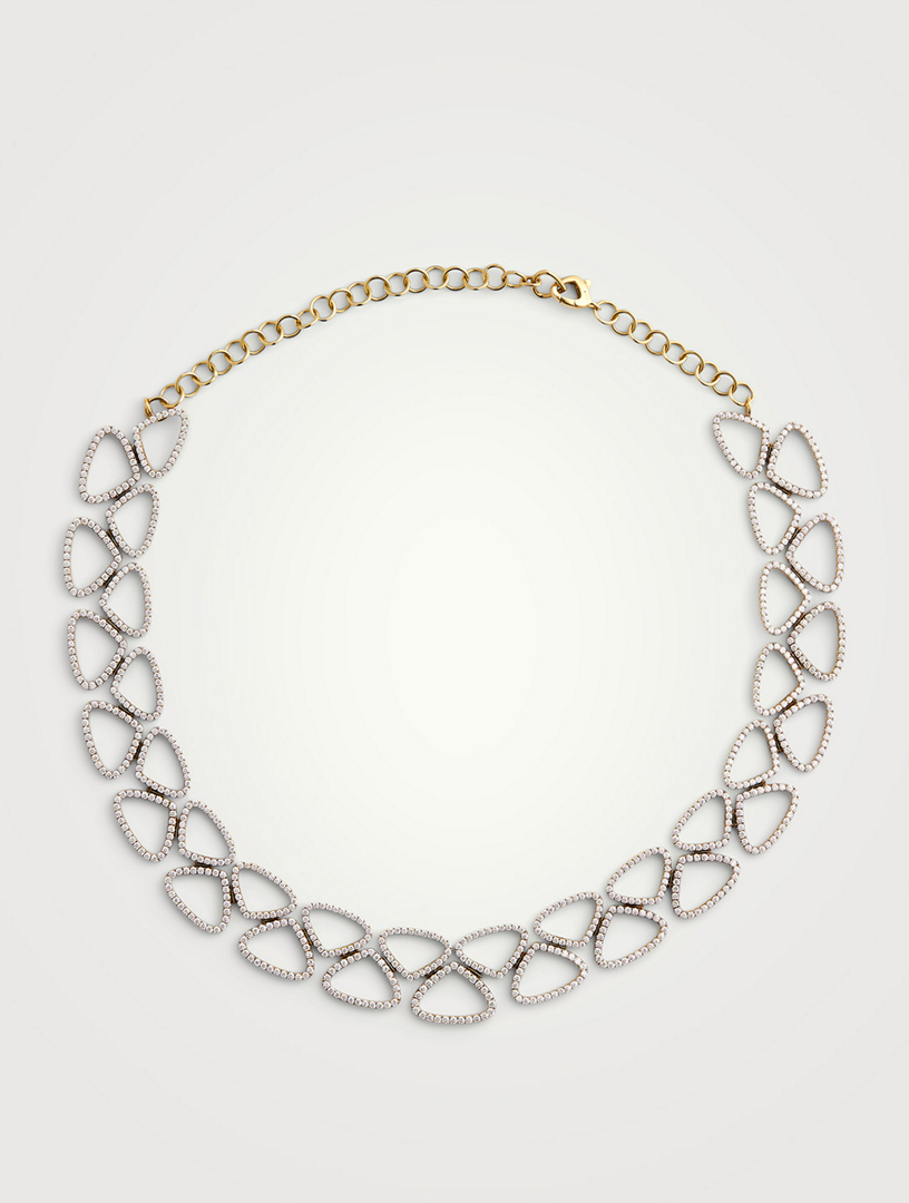 Trina 18K Gold Choker Necklace With Diamonds