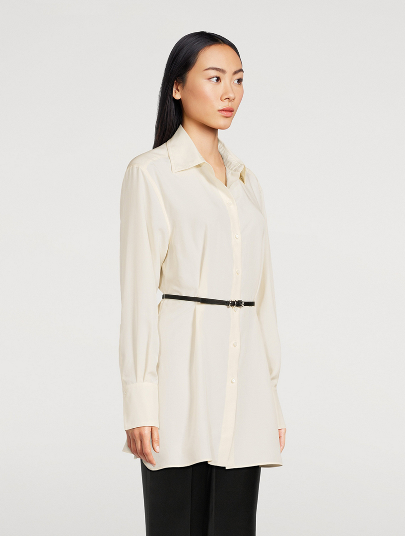 Voyou Belted Silk Shirt