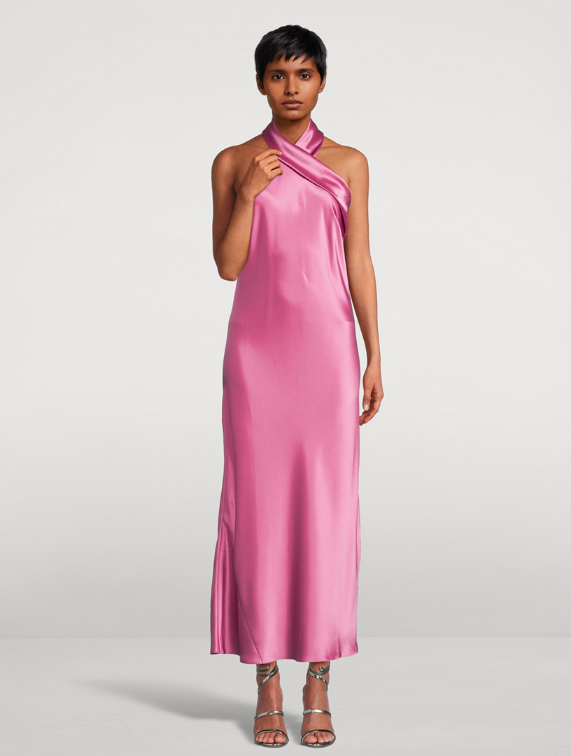 Pandora Satin Halter Dress