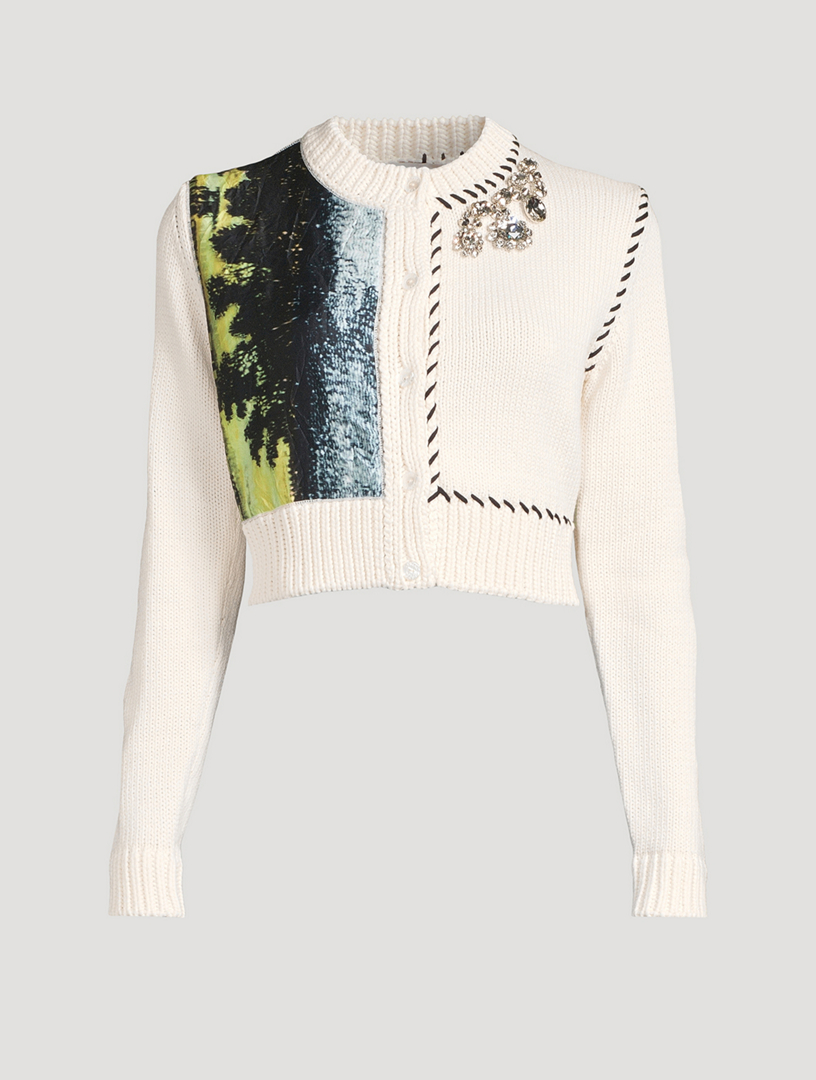 Embellished Cropped Cardigan