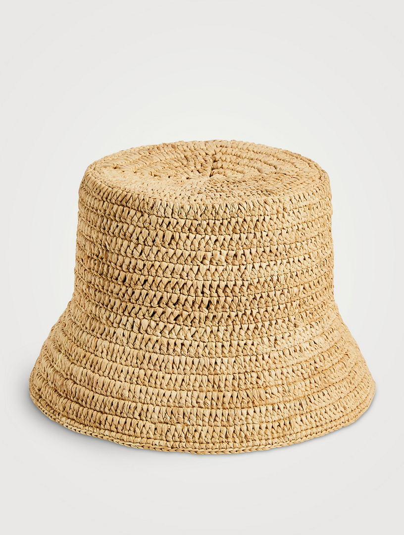 NEW! Loewe Raffia Bucket Hat LOEWE Raffia Bucket Hat With Logo | Holt Renfrew main image 3