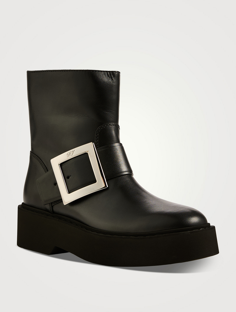 Viv' Rangers Leather Platform Ankle Boots