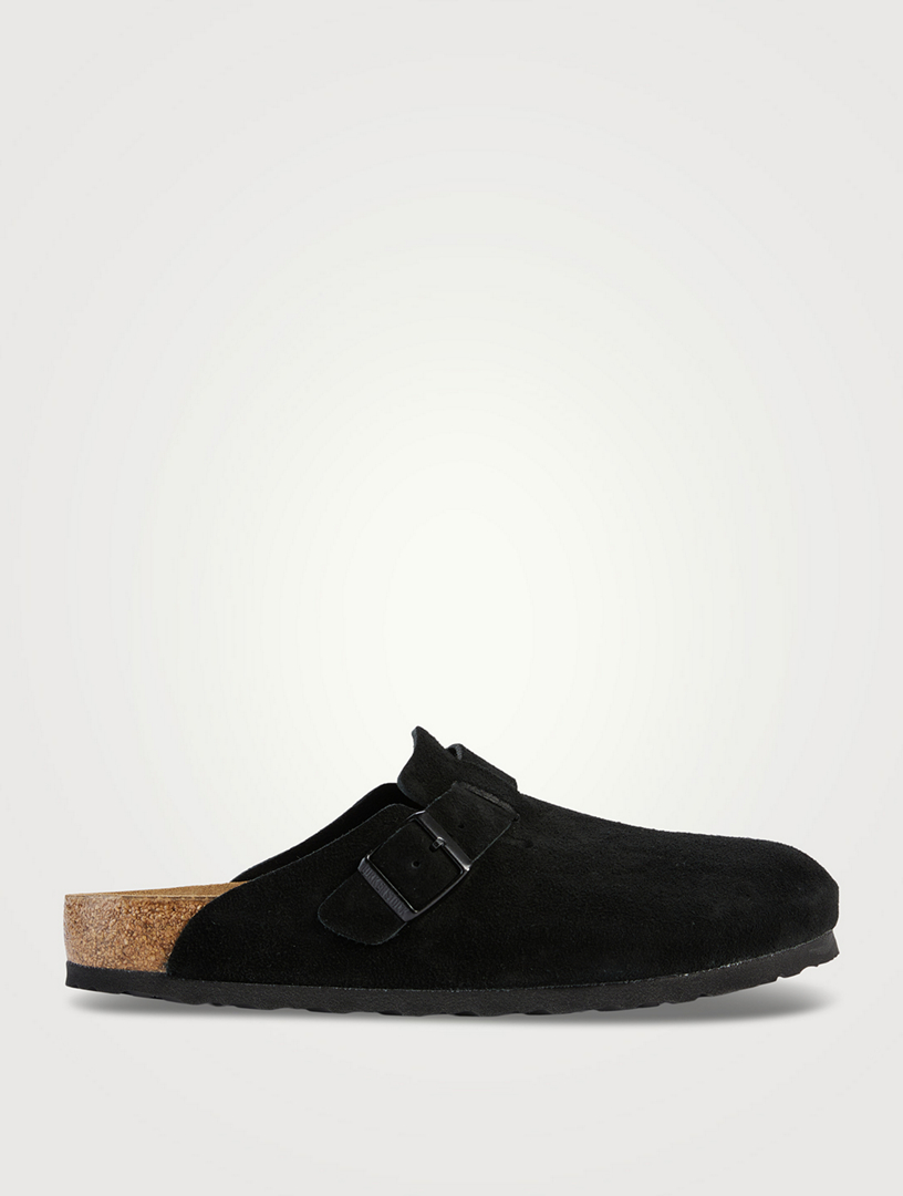 BIRKENSTOCK Boston Suede Soft Footbed Clogs | Holt Renfrew