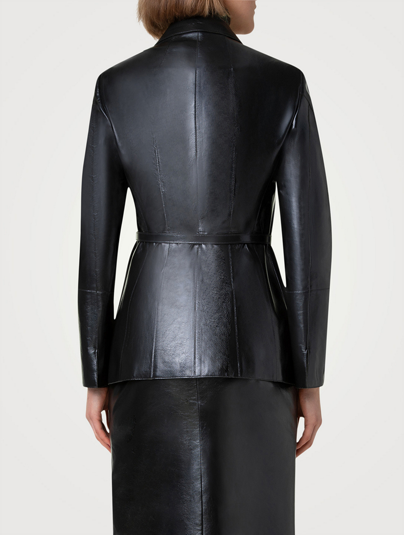 Whisper Lacquered Nappa Leather Jacket