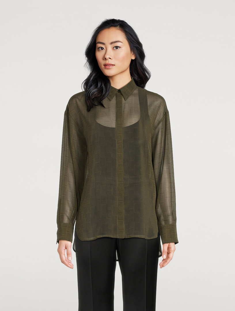 Silk Shirt Monogram Print