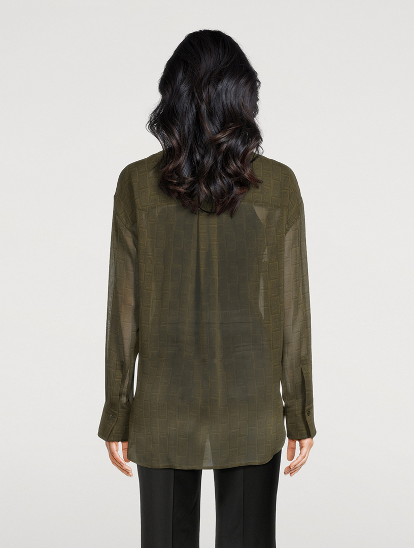Silk Shirt Monogram Print