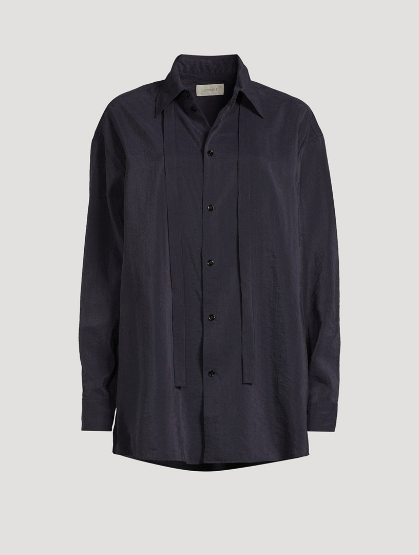 LEMAIRE Dry Silk Shirt With Neck Tie | Holt Renfrew