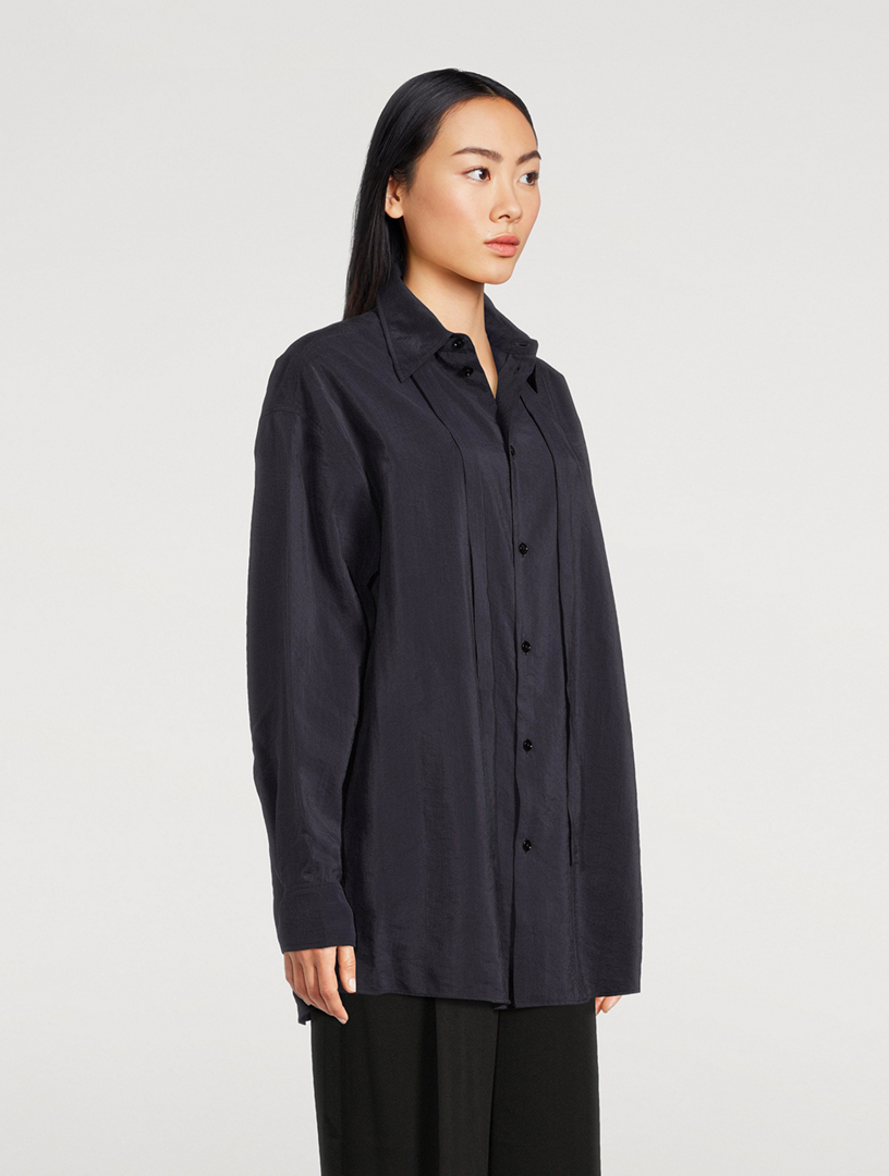 LEMAIRE Dry Silk Shirt With Neck Tie | Holt Renfrew