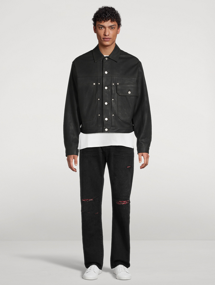 Givenchy Coated Denim Jacket Black M