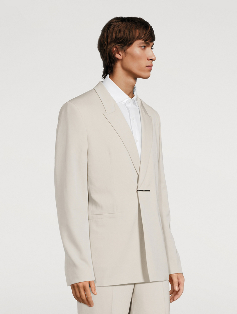 Metal Bar Slim-Fit Jacket