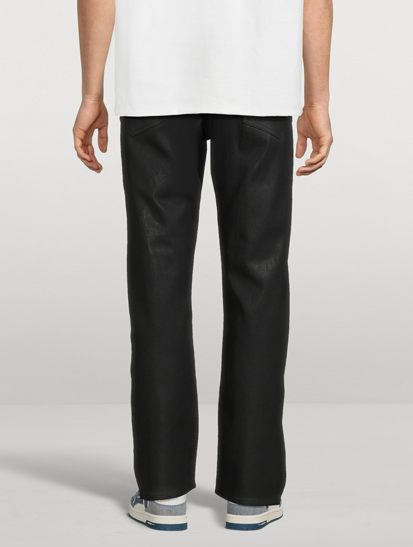 Polished Denim Straight-Leg Pants