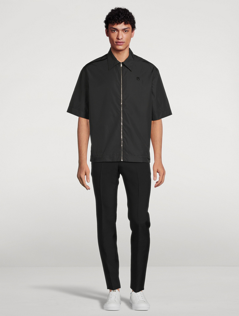 GIVENCHY 4G Short-Sleeve Zip Shirt | Holt Renfrew GIVENCHY 4G Short-Sleeve Zip Shirt | Holt Renfrew