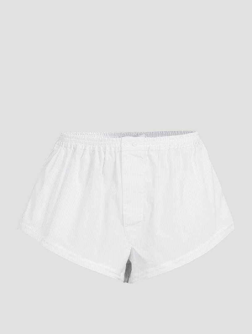 Cotton Boxer Shorts Stripe Print