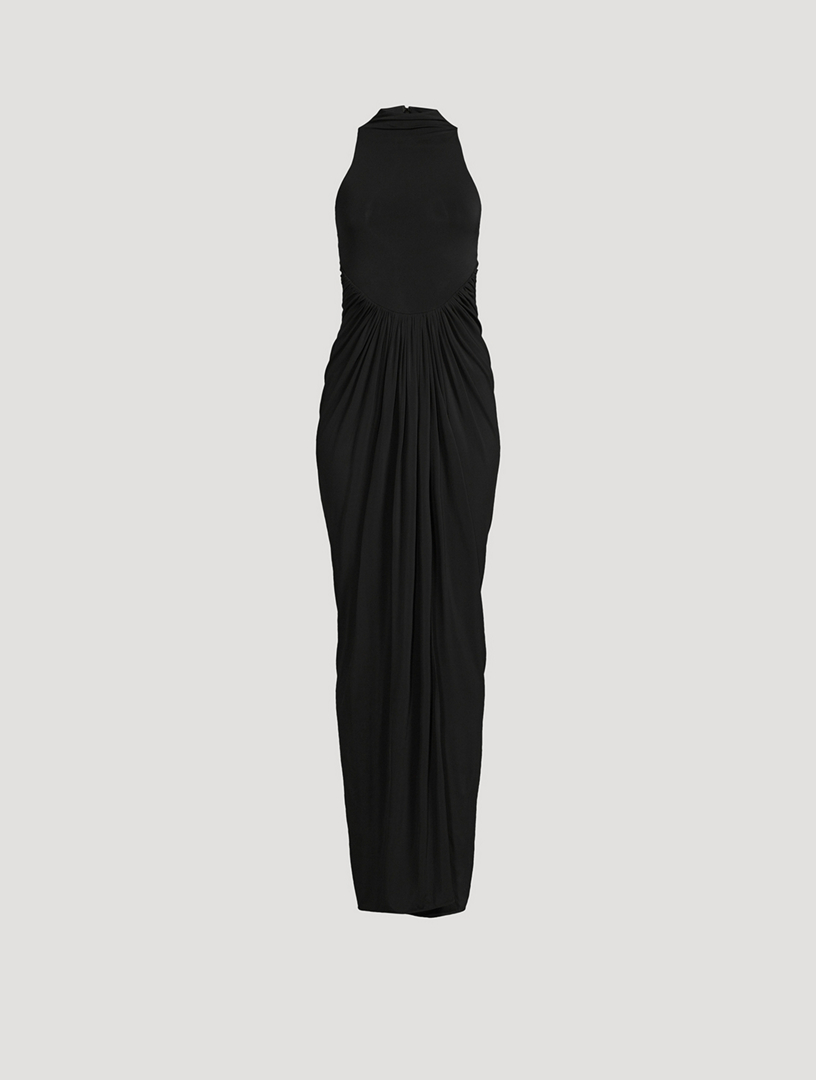 Draped Jersey Maxi Dress