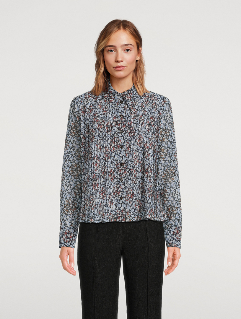 Pleated Georgette Shirt