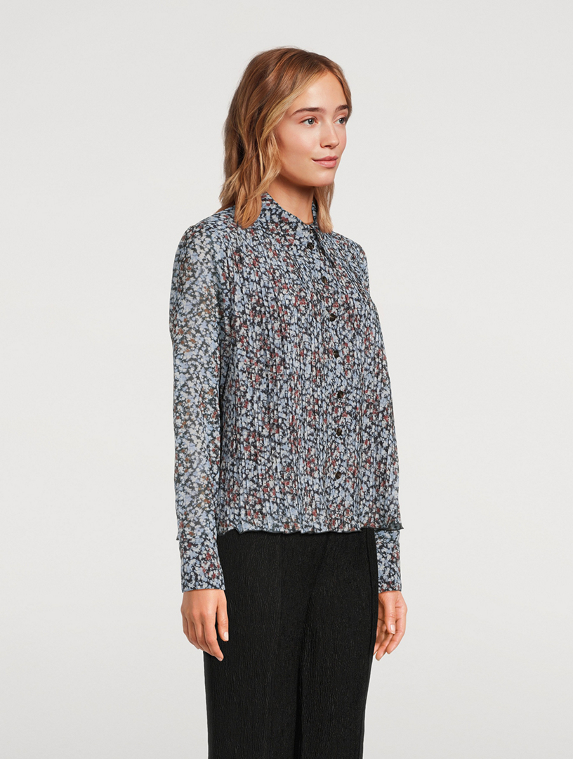 Pleated Georgette Shirt