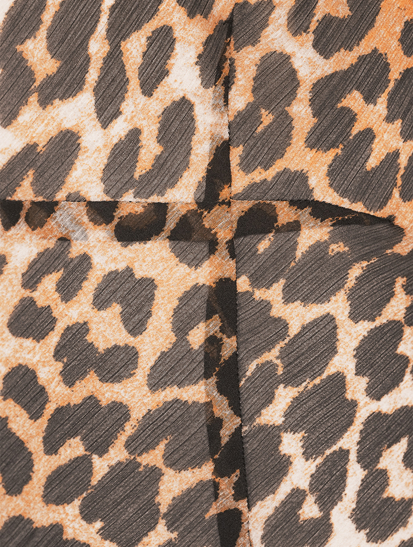 GANNI Chiffon Maxi Dress In Leopard Print Holt Renfrew