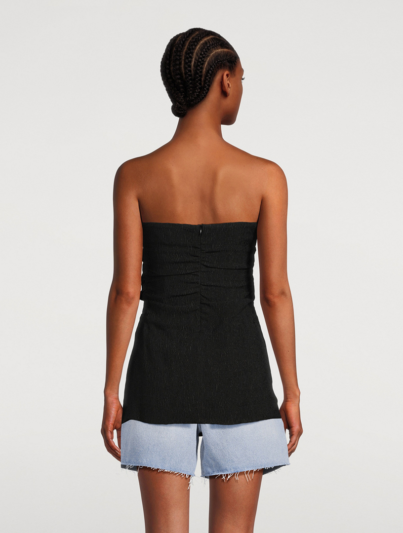 Tie-Front Strapless Top