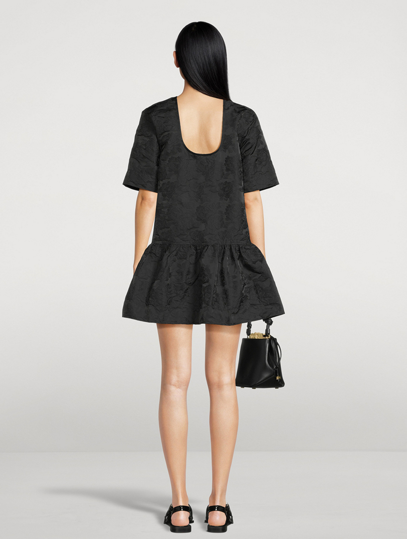Botanical Jacquard Mini Dress