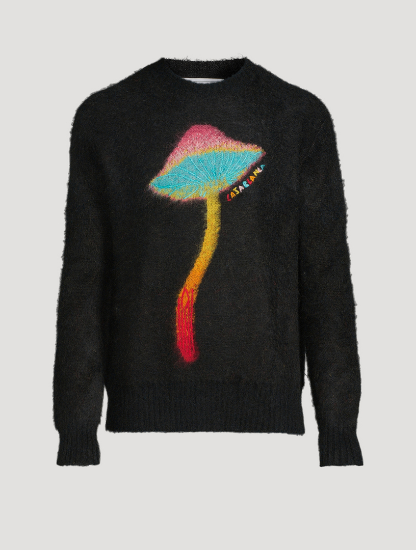 Rainbow Mushroom Intarsia Sweater