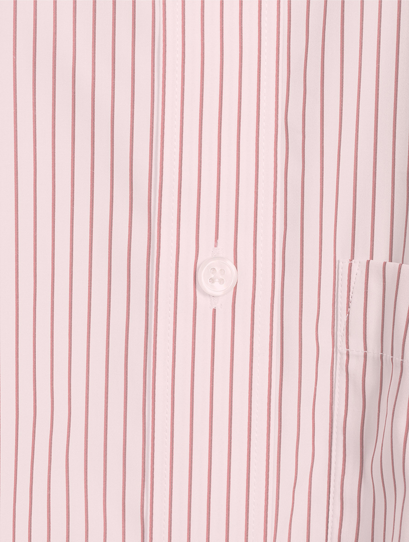 Oversized Poplin Shirt Stripe Print