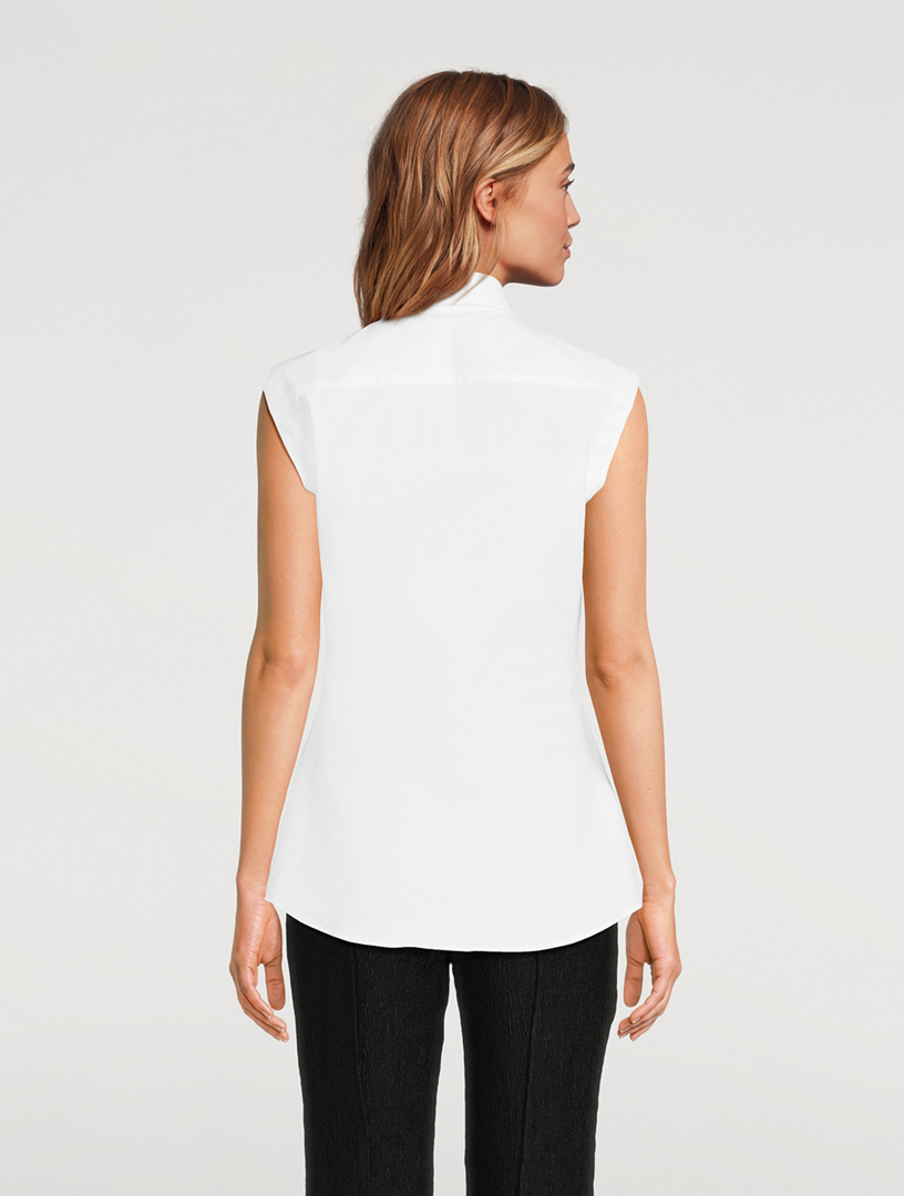 Sleeveless Poplin Shirt