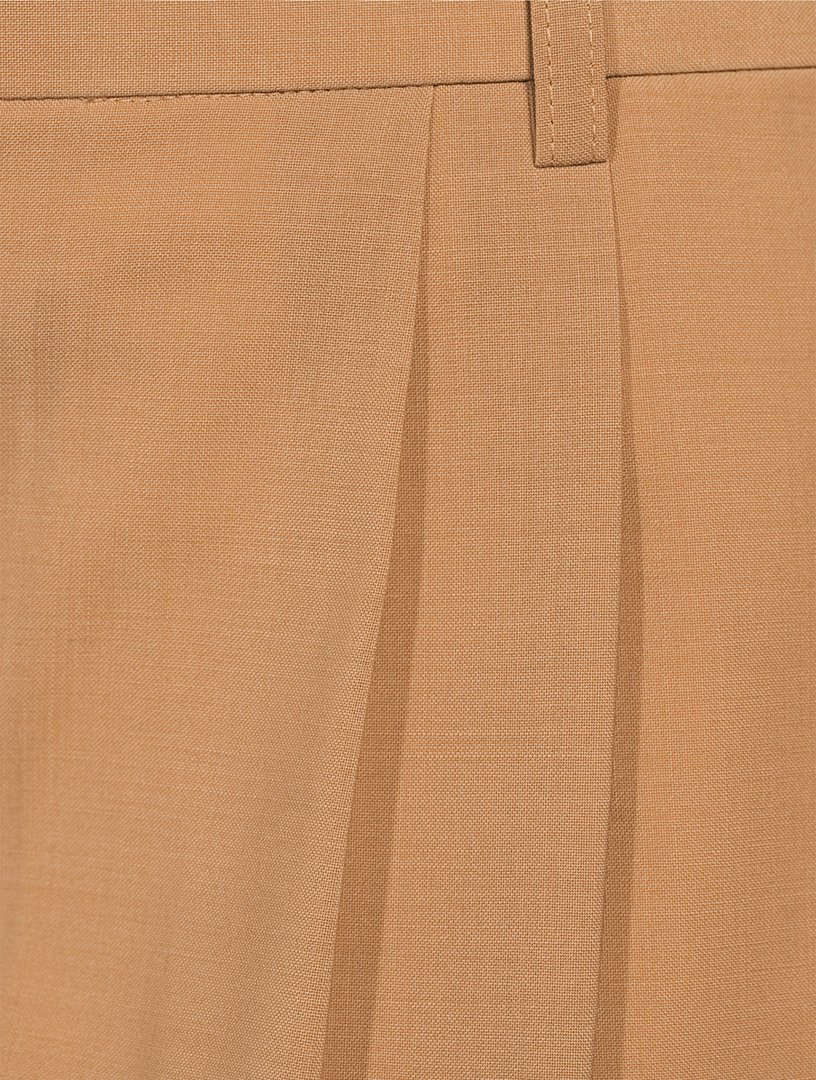 Pleated Wide-Leg Trousers
