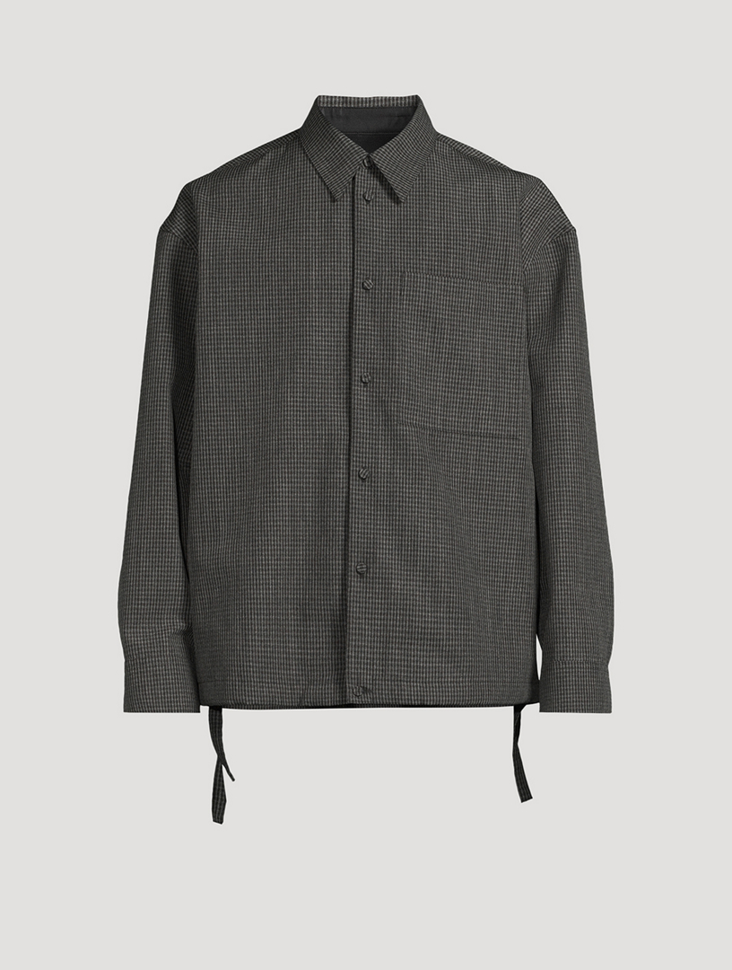 Check Wool Blouson Jacket
