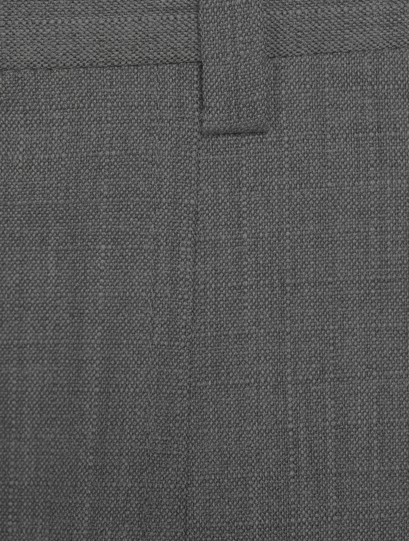 Fine Wool Ripstop Relaxed Trousers