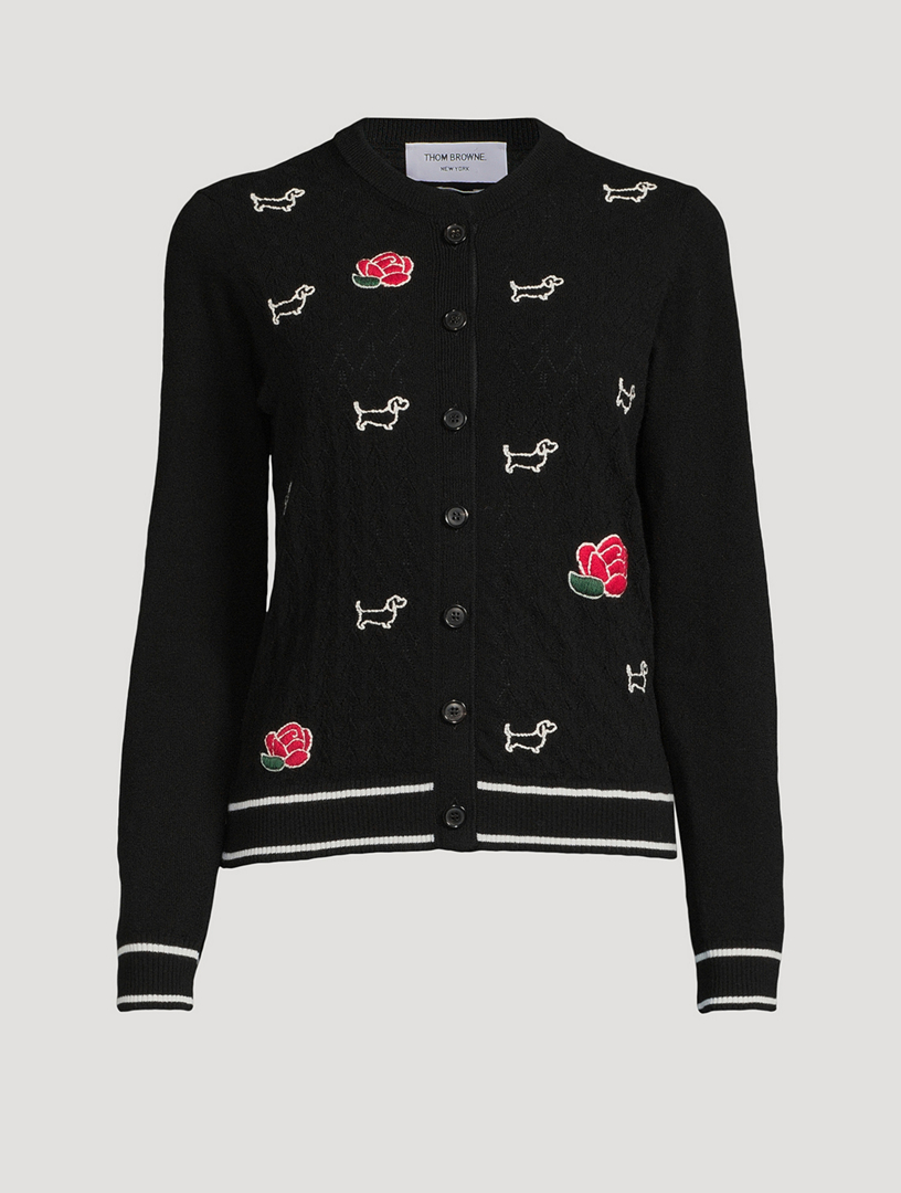 Hector And Rose Jacquard Wool Cardigan