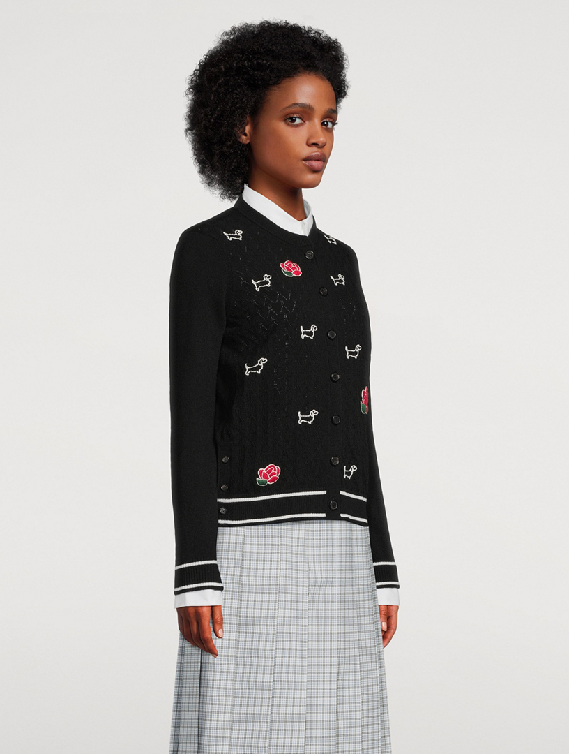 Hector And Rose Jacquard Wool Cardigan