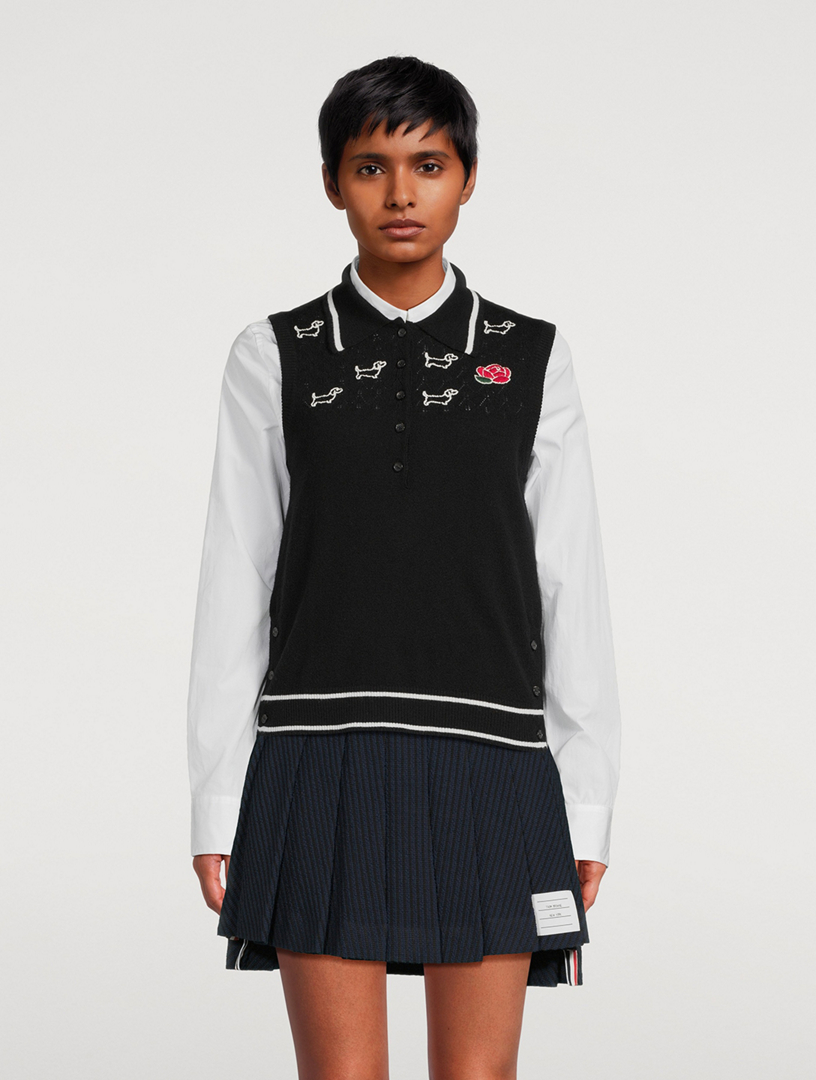 Hector And Rose Jacquard Wool Polo Shirt