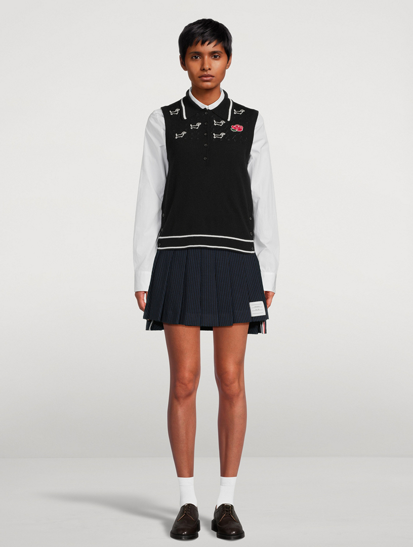 Hector And Rose Jacquard Wool Polo Shirt