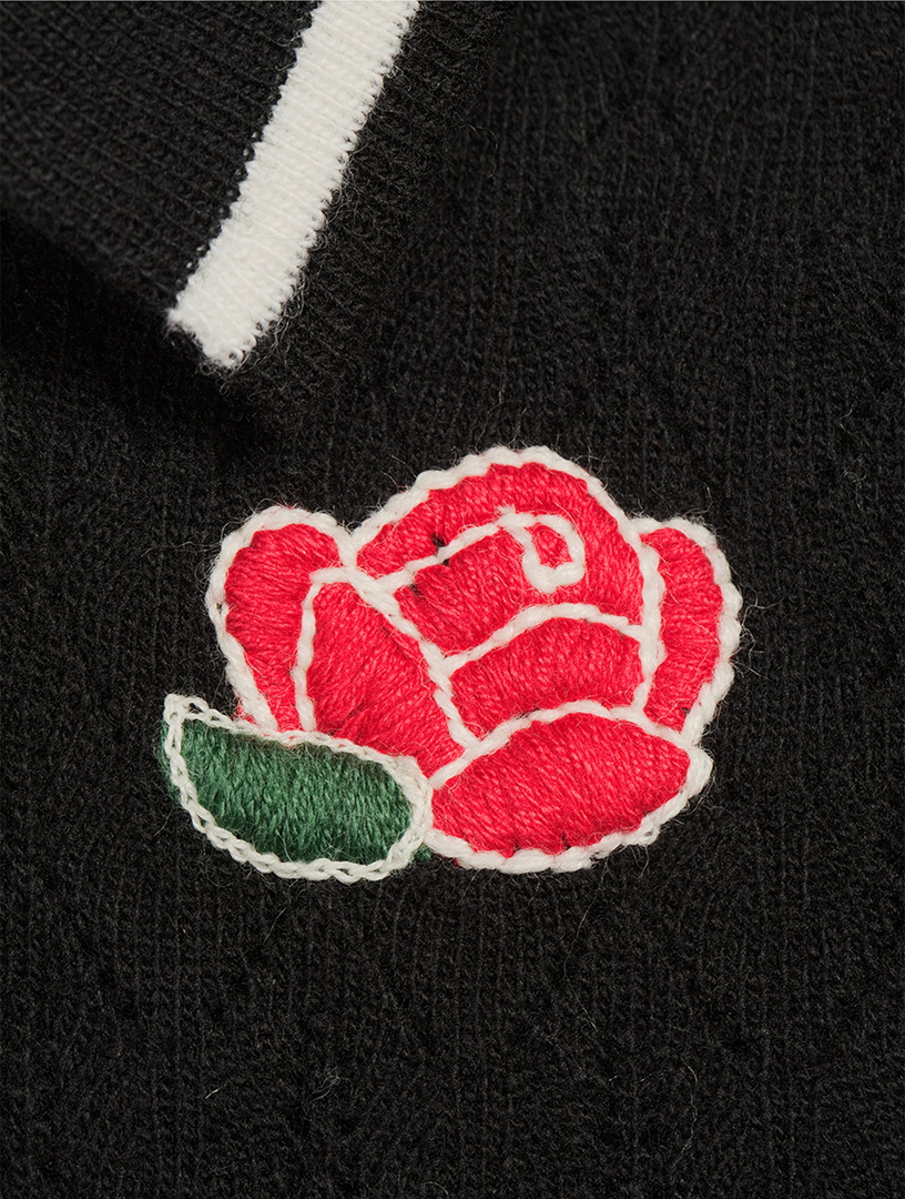 Hector And Rose Jacquard Wool Polo Shirt