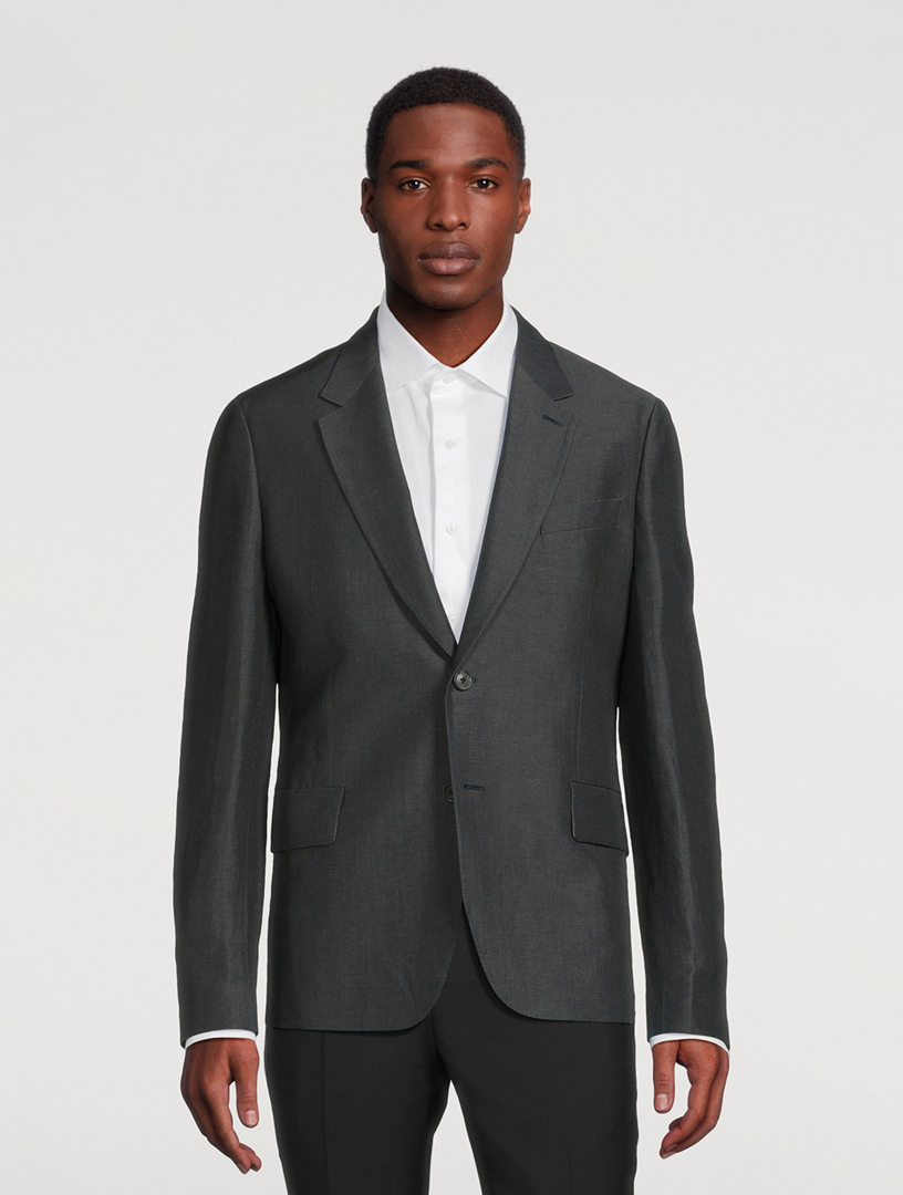 Linen And Wool Tailored-Fit Jacket