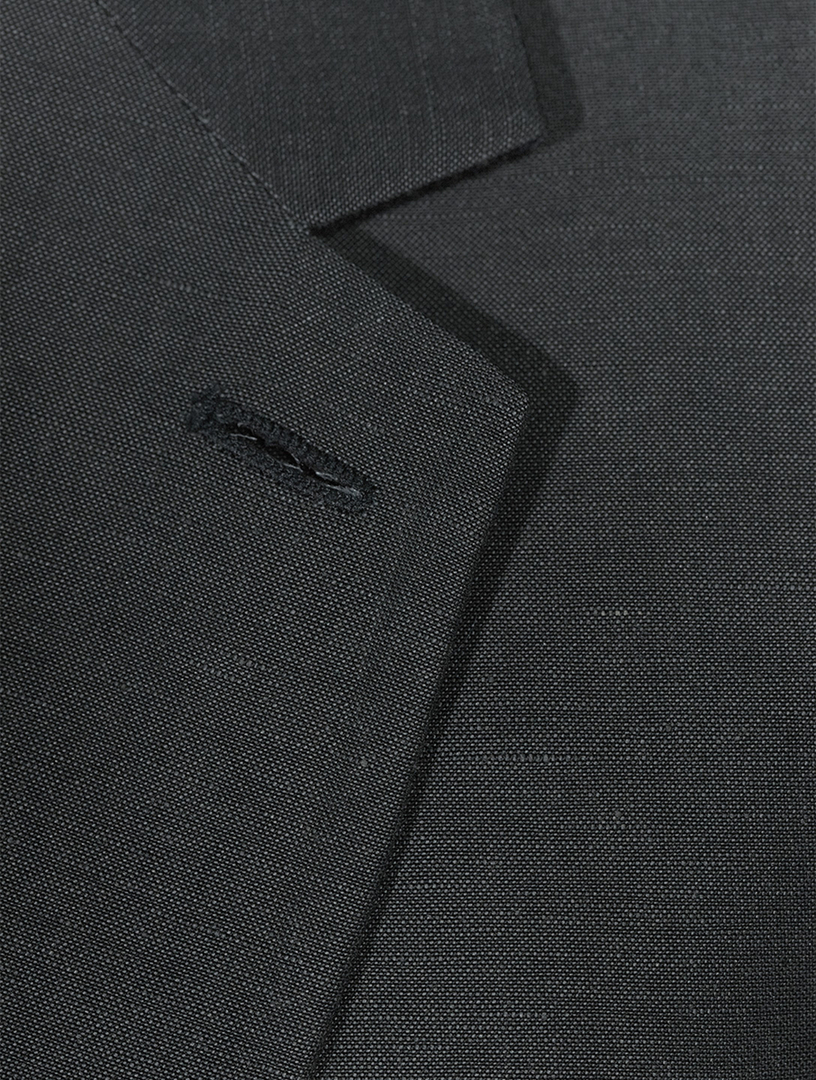 Linen And Wool Tailored-Fit Jacket