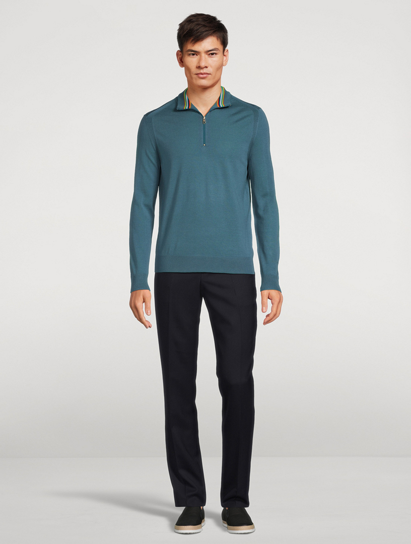 Wool Quarter-Zip Sweater