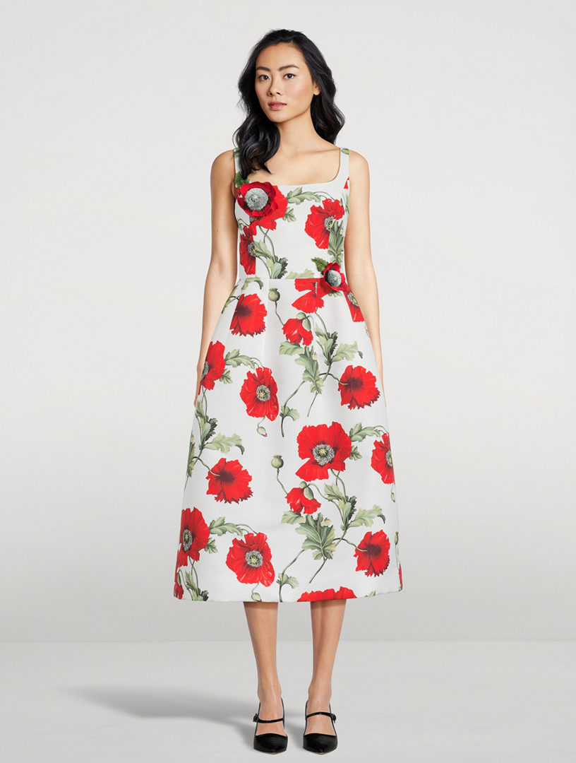 knee length dresses for ladies Farlow Cotton Faille Midi Dress – SIMKHAI