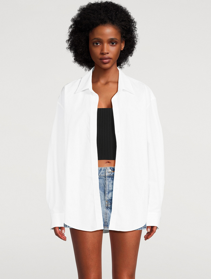 Layered Cami And Poplin Shirt