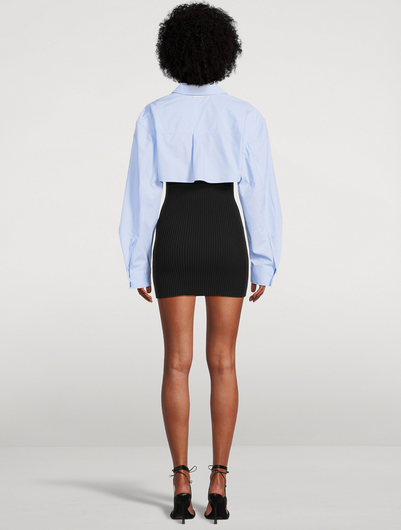 Layered Mini Dress And Poplin Shirt