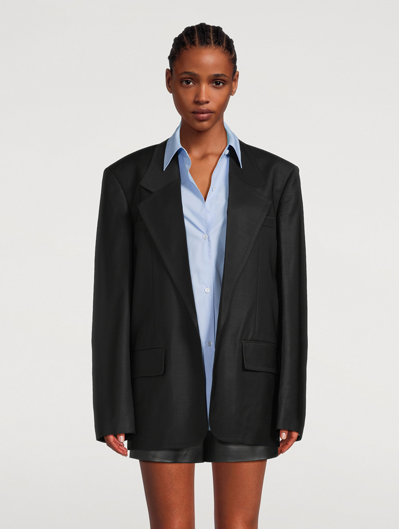 Layered Oversized Blazer With Shirt