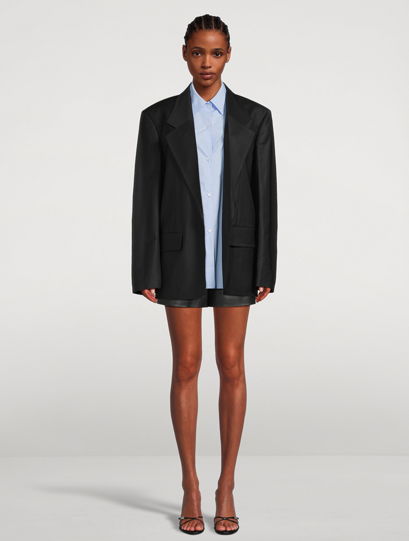 Layered Oversized Blazer With Shirt