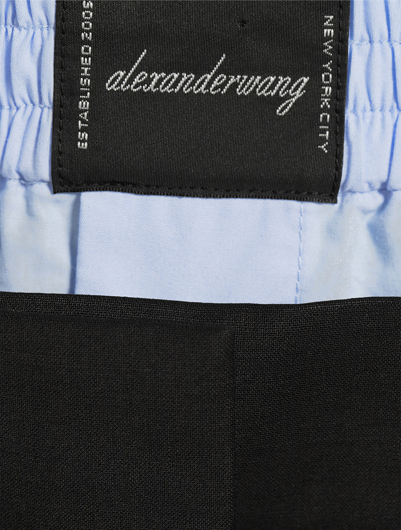Layered Wool Skort And Boxers