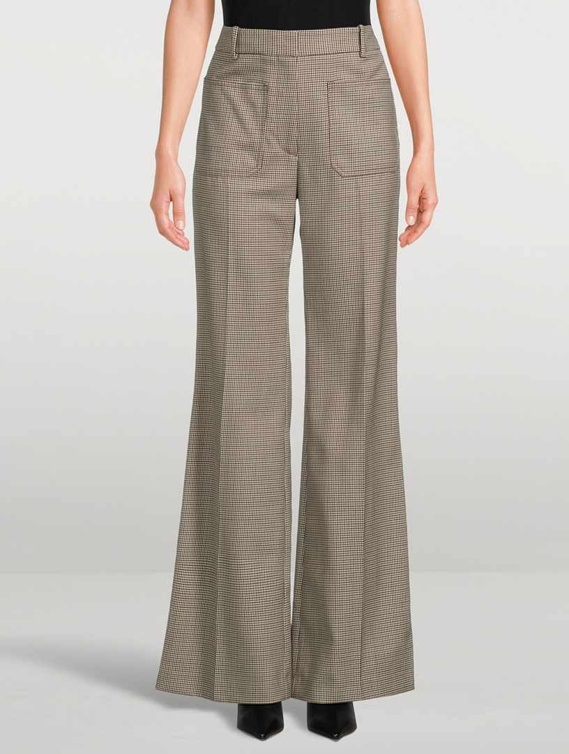 Christophe Houndstooth Flare Trousers