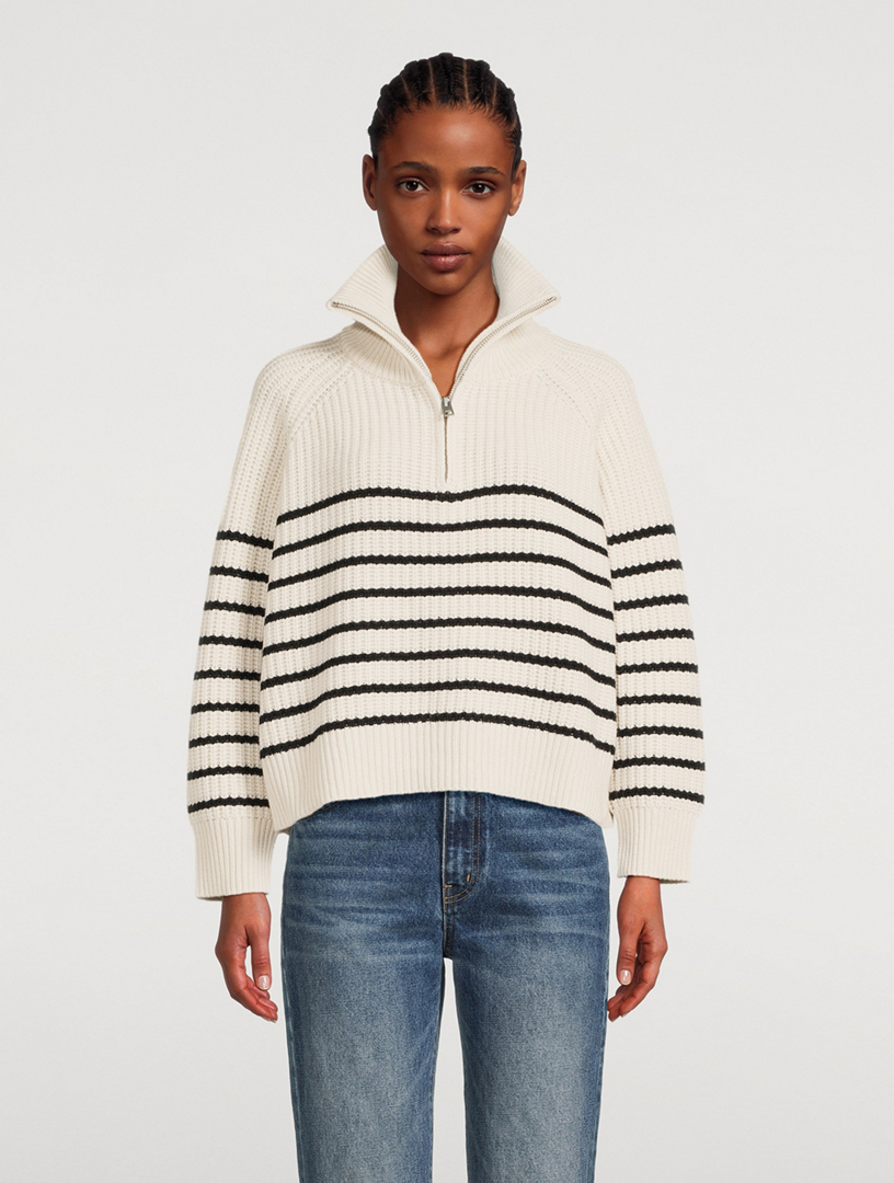 Amelina Cashmere Half-Zip Sweater